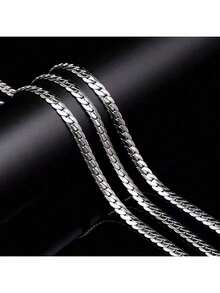 1 pieza Collar de cadena cubana de 6 mm de plata de ley 925 bañada en oro de 18 quilates para mujeres/hombres, de 16/18/20/22/24/26/30 pulgadas, joyería de moda para boda y compromiso, uso elegante diario, apariencia de lujo, regalo del Día de San Valentín