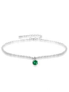 1 Stück Mode & Luxus Fußkette voller funkelnder Superbrillianz Zirkonia Fußkette für Frauen, hochwertiges Design, modisches Fußaccessoire, Schmuckzubehör, Geschenk für Mädchen/Frauen/Freundin/Mutter, Feiner Schmuck