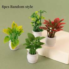 Bộ 20/10/8/4/1 mô hình cây cảnh thu nhỏ cho nhà búp bê, cây trồng trong chậu hoàn thiện, chậu hoa tiểu cảnh, hoa và cây xanh nhân tạo ngoài trời, cây xanh thu nhỏ, trang trí nhà búp bê, đạo cụ chụp ảnh tiểu cảnh, quà tặng sinh nhật/Halloween/Giáng sinh. - Nhiều màu - Xem 11