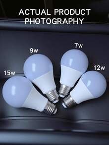 2/4/6/8个 E27 110-220V LED室内照明灯泡，高亮度低能耗，适用于客厅和家庭，7W 9W 12W 15W LED灯泡
