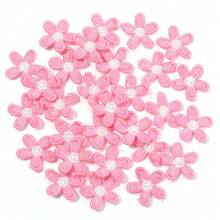 30pcs/Pack Colorful 5-Petal Flower Embroidered Patches, Cotton Thread Hand-Sewn Floral Patches For DIY Clothing, Pants, Socks, Hats And Fabric Decoration & Repair