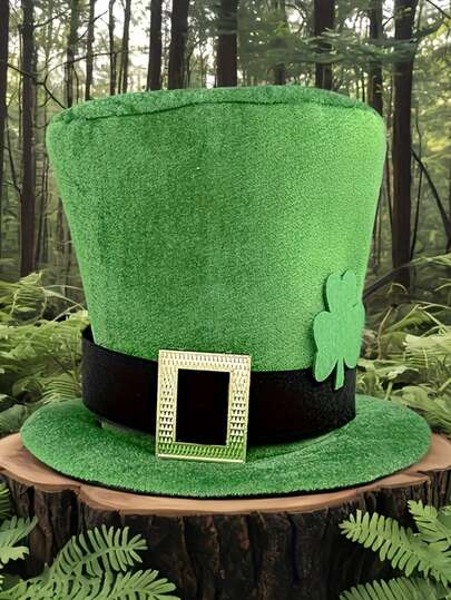 圣帕特里克节三叶草帽、派对帽、表演帽