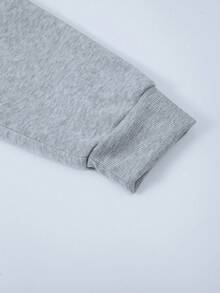 Sudadera informal de estilo suelto con capucha manga larga estampado de letra para hombre sudadera con capucha hombre ropa casual diseño moderno cómoda y transpirable calidad premium tallas disponibles - Gris - Ver 3