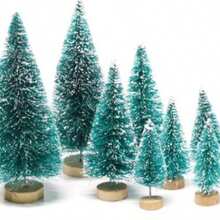 12/20/24 Pieces Tabletop Christmas Tree 4.5cm/1.77inch Green Decorations Mini Christmas Tree Pine Wood Tabletop Decorations Mini Set Party Decorations, Christmas Decorations, New Year Gifts - Blue-green - View 8