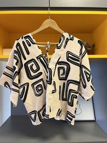 KIT 5 Pcs Random Color Cropped Blouse Dress Up Print Duda Fashion New - 148 Random Prints - View 4