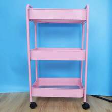 Carrito estante de metal hierro - Rosa - Ver 6