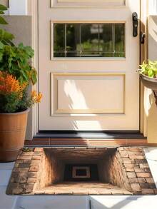 3D 神秘楼梯门垫 – 防滑、吸水、可机洗涤纶材质，逼真的石阶设计，适用于卧室、客厅或浴室入口 | 视觉错觉地垫 | 防滑地垫，圣诞装饰厨房地毯 - 彩色 - 查看 12