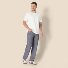 Mens Relaxed-Fit Carpenter Utility Pant With Pockets, Fashionable Workwear - Grey - View 6