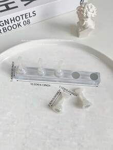 Accesorios de decoración de uñas - 1 set incluye: 1 base transparente acrílica larga, 5 puntas de práctica de uñas de resina de colores aurora, herramienta de práctica de arte de uñas, accesorios de fotografía de arte de uñas, accesorios de lujo coreanos