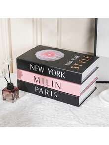 1pc/3pcs Vintage Style Decorative Fake Books, Suitable For Various Scenarios (Room Decor, Home Decor, Bedroom Decor, Living Room Decor, Office Decor, Bathroom Decor, Tabletop Decor, TV Cabinet, Lobby, Bookshelf, All Kinds Of Holiday Gifts)
