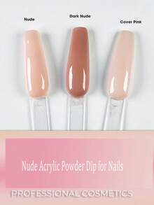 6pcs Nude Acrylic Powder Nail Art Acrylic Powder Nude Acrylic Powder 6 Colors Acrylic Nail Powder Skin Tones Brown Neutral Nail Acrylic Cover Powder For Nail Art Extension No Nail Lamp Needed (C3-Nude Neutral)