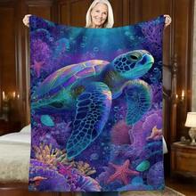 280gsmFlannel Blanket, Ocean Theme Day Towel And Throw Indoor Use , Digital Art Exhibition, Technology Style, Parent-Bedtime Corner, Fun Museum Of Arts & Healing Space, Home Decor Accessory, Cozy Throw Blanket, Contemporary Design, Artistic Home Decor, Lightweight Throw, Washable,, Multipurpose Blanket, Home Comfort Lovers, Family Home Decor