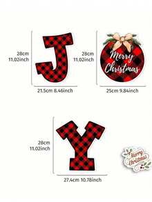 3 Peças Placa de Jardim Natalina JOY - Decoração de Jardim Natalina, Tema Natural e Externo, Estilo de Arte Decorativa, Estacas Decorativas de Jardim Natalino JOY, Material Plástico, Fácil Instalação com Suporte