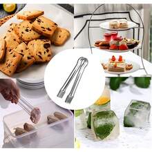 20 Paquetes de Pinzas de Servicio de Buffet de Plástico, Mini Utensilios de Servicio, Pinzas para Aperitivos y Cucharas de Cocina de Plástico, Cuchara de Hielo Transparente, Cuchara de Buffet para Dulces y Postres - 1 - Ver 6
