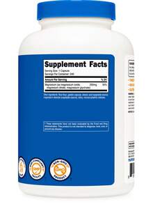 Nutricost Magnesium Complex 250mg, 240 Capsules - Magnesium Oxide, Citrate, And Glycinate - Gluten Free And Non-GMO | Mineral Supplement, High Absorption, Premium Quality, Non-GMO - Khác - Xem 5