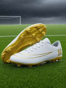 Teenagers' Sports Football Shoes, Campus Student Boys & Girls Football Training Shoes, Football Match Specialized Shoes, Long Studs Anti-Slip, Good Foot Feel, Lightweight & Comfortable Soles, (Some Shoe Uppers May Be Polished)