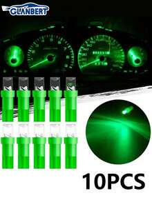 GLANBERT 10pcs T5 LED Car Dash Dashboard Lights 74 73 286 Instrument Cluster Gauge Panel Lamp Speedometer 86 17 18 Wedge Bulbs 74 73 286 - Multicolor - View 13