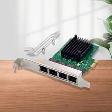 Premium 4-Ports RJ45 Gigabit Ethernet PCIe X1 Network Card With VLAN Support For Server NIC - Green - View 9