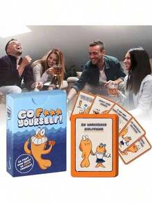 Classic Interactive Fishing Card Game | Adult Family Board Game, Playable For 2-8 Players Without Props, Portable & Durable Boxed, Essential For Parties/Birthdays/Game Nights - 藍色 - 查看 7