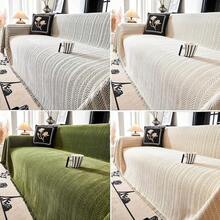 Manta de sofá de chenilla de espiga de doble cara, fundas comprimidas para sillones, fundas de sala de estar, funda de sofá, funda de chenilla multifuncional para las cuatro estaciones (negro y blanco, 180*130cm/70.8*51.1in) - verde - Ver 2