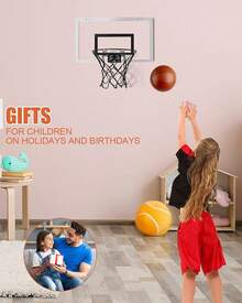 'XXXYYY Red de Baloncesto de Repuesto 8 Bucles [2 Paquetes], Color Vibrante, para Paredes de Puertas/Comedores Interiores Aro de 8''-10.25''' PLQ1 - Negro - - Ver 7