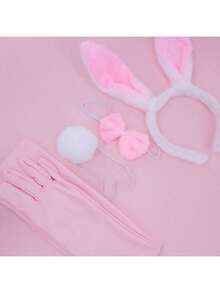 New Hot-Selling Fashion Versatile Sexy Cute Rabbit Ears Plush Headband/Gloves/Bowtie/Tail 5-Piece Set - Suitable For Halloween, Valentine's Day, Easter, Party, Nightclub, Couples Flirting, Role Play, Performance Accessory Combination Set - Multicolor - View 9