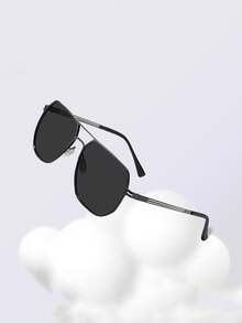 Plus Size Men's Fashionable Metal Fashion Glasses, Suitable For Outdoor Daily Driving