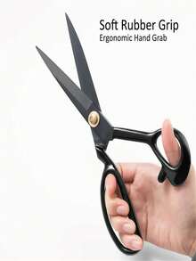 Kéo may công nghiệp 10 inch - Lưỡi thép, dùng cho vải, da và đồ thủ công - Tay cầm tiện dụng, dùng để may vá, cắt tỉa và sử dụng trong văn phòng - Quà tặng Giáng sinh và Halloween, Phụ kiện đồ dùng may vá, Dụng cụ may vá, Dụng cụ may vá khác, Kéo lưỡi đen - màu đen - Xem 2