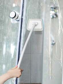 1pc(1 Handle+3 Replacement Sponges)Multi-Functional Long Handle Wall Brush - Detachable Bath Brush For Household Cleaning