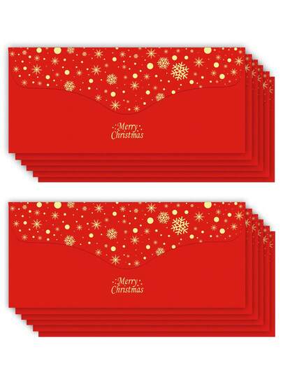 12pcs Golden Foil Design Christmas Envelopes For Money Letter Cards, Christmas Gift Wrapping Christmas Cards Envelopes, Merry Christmas Decor, Christmas Party Supplies, Xmas, Christmas Cash Bags, Christmas Greeting Cards Envelopes, Christmas Thank You Cards Envelopes, Sympathy Cards Packaging Supplies, Christmas Decorations For Home, Christmas Room Decor, Christmas Favors, 2026 New Year, For Families Friends