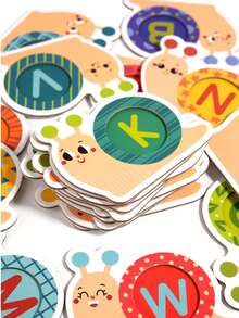 Khối xếp hình ghép hình ốc sên hoạt hình cỡ lớn dành cho trẻ em, 26 trò chơi ghép hình nhận dạng chữ cái tiếng Anh viết hoa và viết thường, phù hợp cho bé trai và bé gái, khai sáng tiếng Anh, đồ chơi giáo dục gia đình, quà tặng Giáng sinh, sinh nhật, mẫu giáo - Nhiều màu - Xem 11