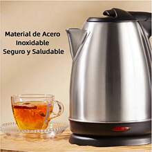 2L Hervidor de Agua Eléctrico Tetera de Acero Inoxidable, Calentamiento Rápido con Apagado Automático, Ideal para Té, Café y Uso Diario en la Cocina - Tipo de Enchufe A USA (110-127V) - Ver 2