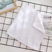 4pcs Solid Fabric Hand Towel, Used For Daily Cleaning, 25 * 25cm/9.84in * 9.84in Pure White Small Face Towel, Multifunctional Household Towel - White - View 2
