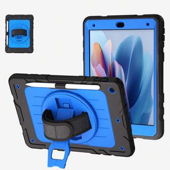 1pc Spider Web Pattern Tablet Case Compatible With IPad IPad Air2/Pro/5th/6th7th/8th/9th/10th/11th Generation 2025 Case Galaxy Tab A8 10.5 Inch Galaxy Tab A9 Cover Heavy Duty Protective Case With Stand, Hand/Shoulder Strap And Pen Holder, Black+Sky Blue. The New Case Is Made From Premium TPU And Anti-Skidding Silicone To Create The Full-Body Protection Case For Your IPad