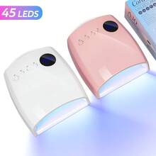 45LEDS Rechargeable UV LED Nail Dryer Removable With Support With LCD Display Convenient Nail Lamp With Handle Used To Quickly Dry All Gel Nail Polish Professional Nail Enhancement Tools