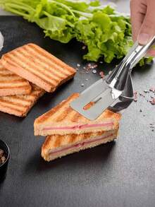 1 Pc Stainless Steel Multi-Functional Frying Clip For Steak, Fish, Meat, AndTNoodles -Ideal For Barbecues And Baking - Easy To Use