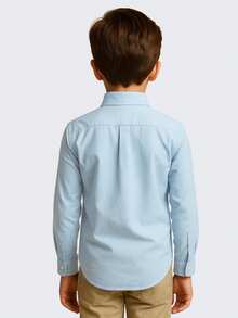 Daze Modas Children's Long Sleeve Social Shirt For Boys - Màu xanh nhạt - Xem 2