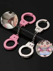 Accesorio de entretenimiento casual, divertido, mini, creativo, de ocio, de entretenimiento, llavero de esposas para parejas, juguete de pulgar, mejor regalo pequeño de llavero, colgante de llavero mini, juguete de juego multiocasión