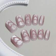 Press On False Nails - Heart & Cat's Eye - View 4