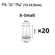 4/8/20 Stück runde Stuhlbein Bodenschoner, Möbelgleiter für Hartholzböden, Silikonkappen für Stuhlbeine, schützt Böden vor Kratzer und reduziert Geräusche, schützt Böden und Stuhlbeine, geeignet für Küche, Wohnzimmer, Schlafzimmer (Transparent)