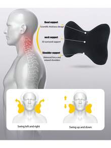 1pc Car Headrest, Car Neck Protection Pillow, Car Headrest, Cervical Pillow, Neck Cushion, Car Interior Supplies Car Pillow Car Seat Cushion