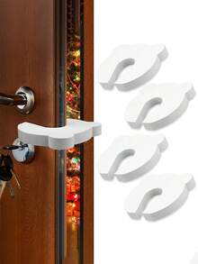 3/2/1件装 熊形儿童抽屉门防夹手装置，免钻孔门挡，婴幼儿门挡，儿童用品 - 白色 - 查看 8