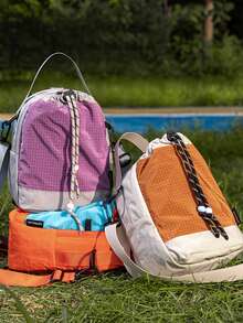 حقيبة كروس بودي متعددة الوظائف مع حامل زجاجة المياه - حقيبة ظهر بسحاب قابلة للحمل للخارج والدراجات والتنقل والسفر، مناسبة للجنسين