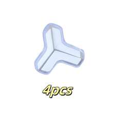 2/4/8pcs T-Shaped Transparent Anti-Collision Block : Transparent Anti-Collision Corner Thickened Glass Coffee Table Corner Anti-Collision Sticker Anti-Bump Table Bag Corner Silicone Protective Cover SS