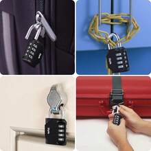 Candado Combinación 4 Dígitos Diyife Resistente Intemperie para Gimnasio Valla Puerta Negro 1U - Negro, 1 Paquete - Ver 5