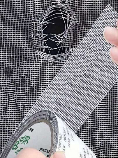 1 Rotolo di nastro adesivo in rete per riparazione finestre, impermeabile e resistente agli strappi, toppe per zanzariere, forte adesivo per tessuti e schermi, adatto per la riparazione di finestre di stanze/tende