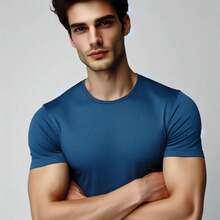 MIL200FIT Men T-Shirts - Royal Blue - View 2