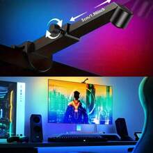 Fita de luz de fundo de TV LED RGBIC com sensor AR, sincronização de luz ambiente da tela, suporta música de aplicativo, alimentação USB, adequada para TVs de 35 a 80 polegadas, monitores, salas de jogos, quartos e salas de estar.