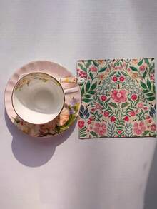 20 pièces/paquet Serviettes imprimées vintage avec motifs de feuilles, fleurs et abeilles, double épaisseur, convient pour les décorations de fête d'anniversaire, de thé de l'après-midi. Serviettes en papier, essuie-tout et papier hygiénique, fournitures festives et de fête. Produits d'entretien ménager et de soins personnels, articles ménagers et de première nécessité.