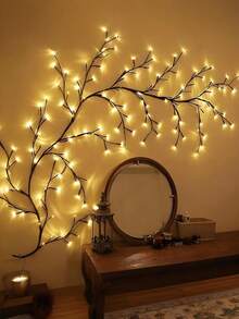 1pc 72/96/144 LED Vine Lights, USB Power Supply Indoor Wall Decoration Artificial Vine Wall Lamp, Flexible Vine Lamp 8 Modes Of Indoor Atmosphere Decoration, Led Tree Branch Lights For Wall, Indoor Led Landscape Wall Decor, Suitable For Bedrooms - Branch Lights - View 3